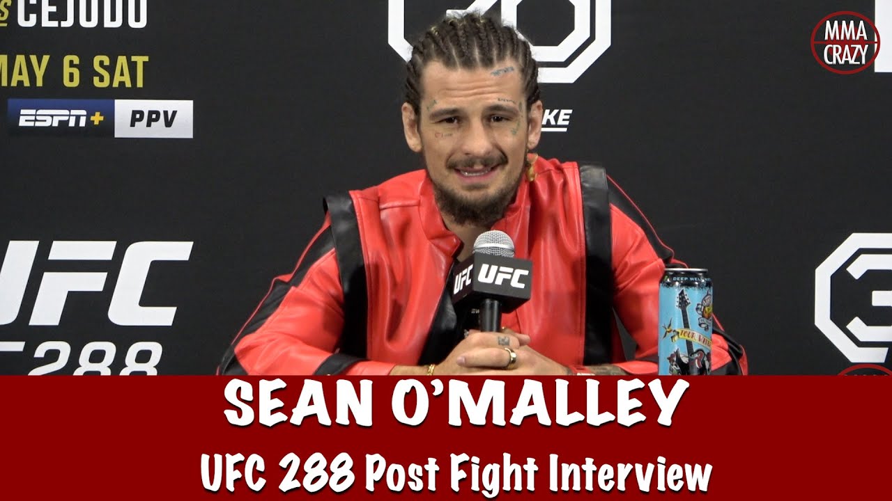 Full Sean O’Malley Post Fight Interview "I thought Henry Cejudo won" at UFC 288 background