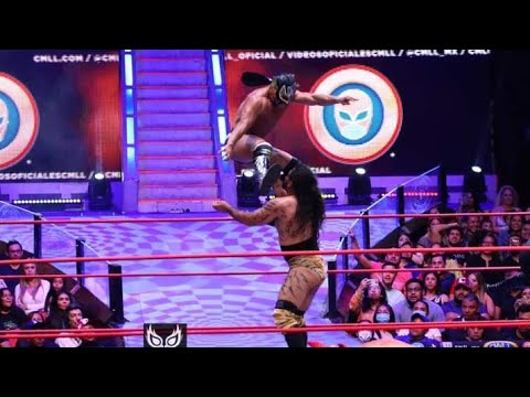 CMLL - Arena México: Esfinge, Star Black y Fugaz Vs Yota, Bárbaro Cavernario y Ángel de Oro background