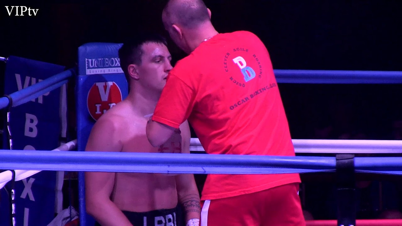 Nathan Quarless v Dmitrij Kalinovskij at the Olympia, Liverpool on 8.6.2019 background