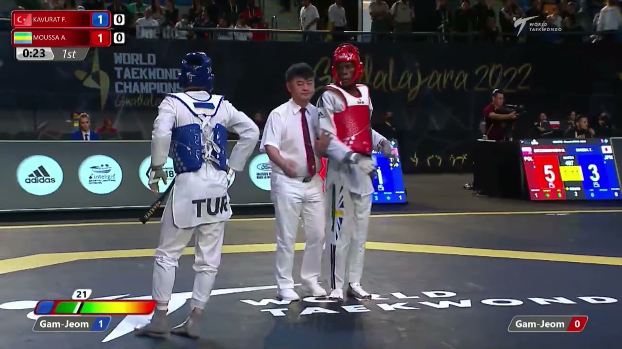 310 M-68kg R-64 KAVURAT F. C. TUR 🔵 vs 🔴 MOUSSA A. C. GAB I Guadalajara 2022 WT Championships