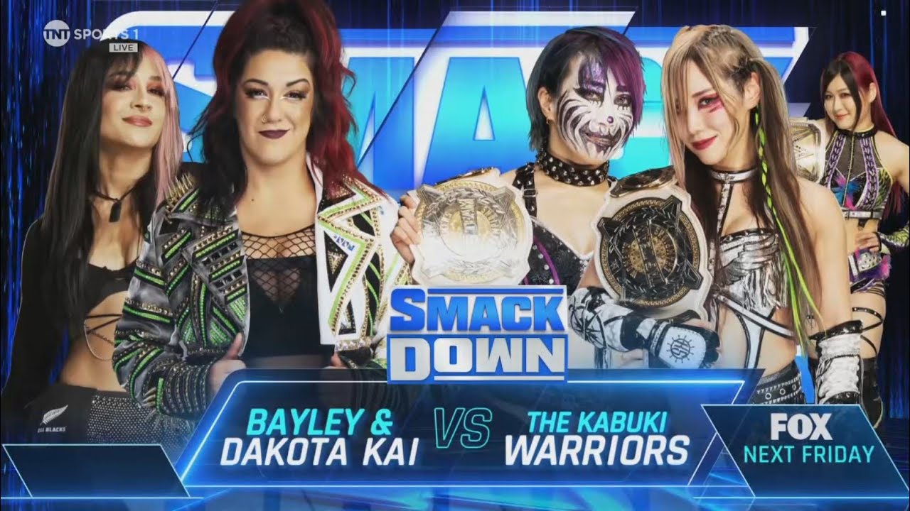 Bayley & Dakota Kai vs The Kabuki Warriors | WWE SmackDown 03/01/24 backdrop