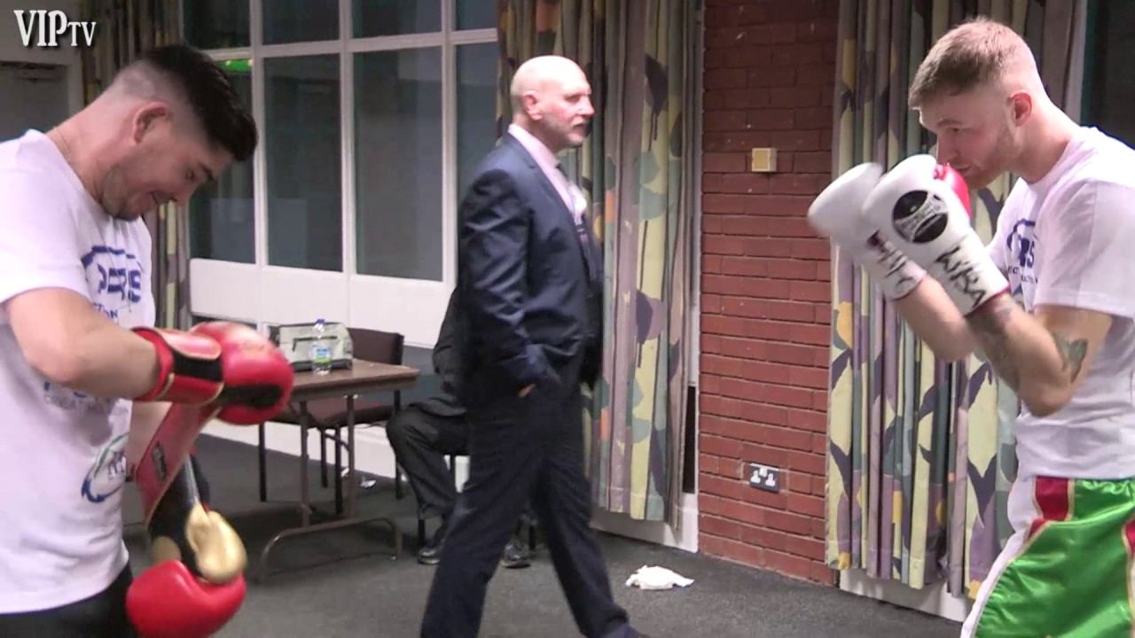 Jack Arnfield & team preparing before the fight, and straight after