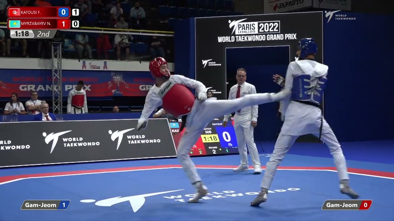 306 Round of 32 Men 80kg TUN KATOUSI Firas KAZ MYRZABAYEV Nurlan