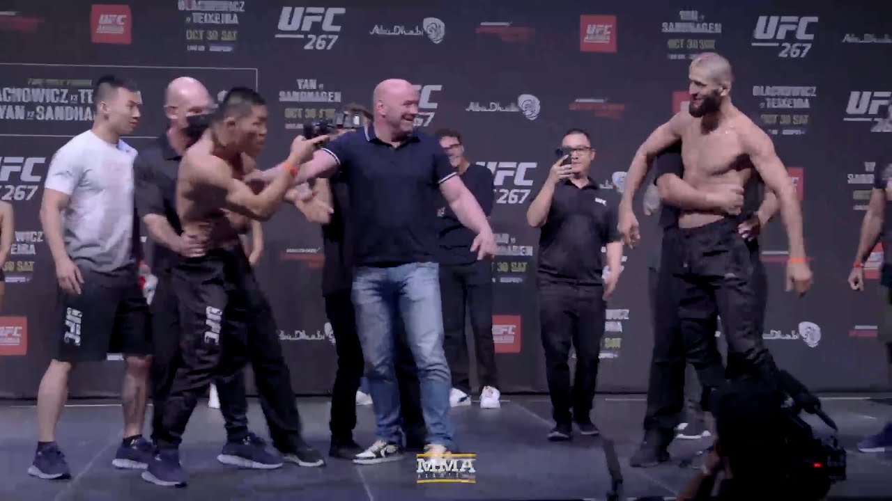 Khamzat Chimaev, Li Jingliang Have to Be Separated Again | UFC 267 | MMA Fighting