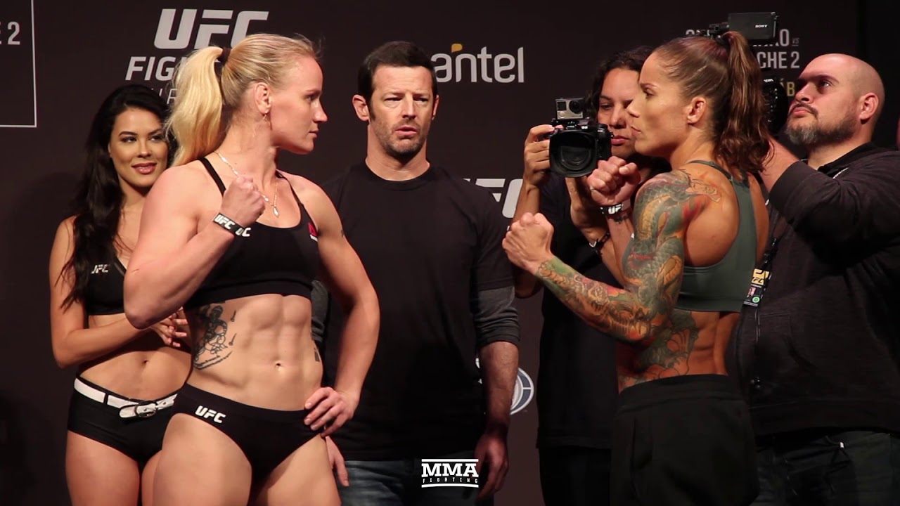 UFC Uruguay: Valentina Shevchenko vs. Liz Carmouche Weigh-In Staredown - MMA Fighting