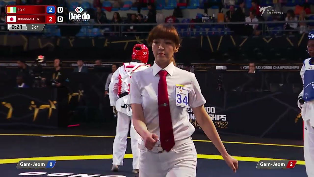 202 W-62kg R-64 IBO K. N. CIV 🔵 vs 🔴 HIRABAYASHI K. JPN I Guadalajara 2022 WT Championships