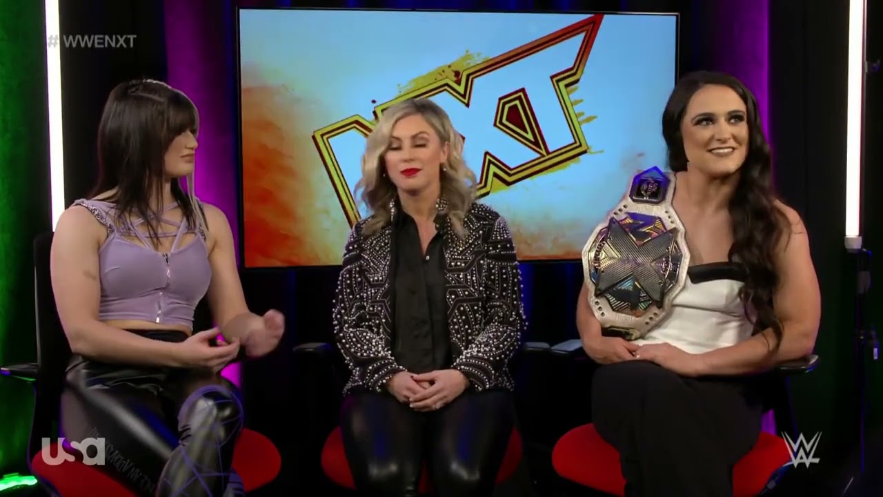 Lyra Valkyria & Blair Davenport Exclusive Interview | WWE NXT 12/26/23 background