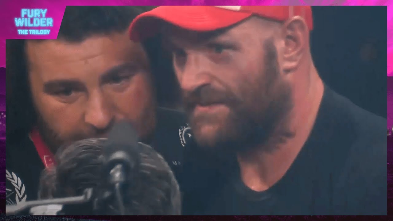 The moment Tyson Fury and Deontay Wilder exchanged heated words | "I don't respect you!" background