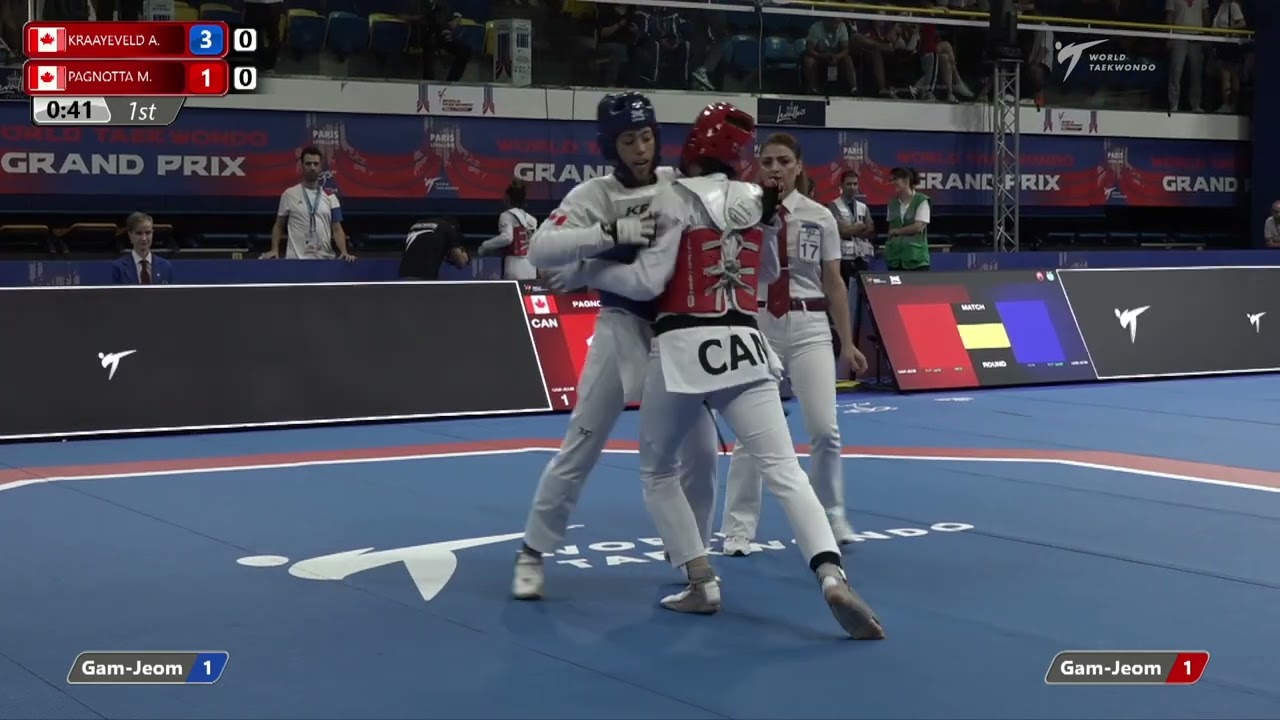 213 Round of 32 Women 67kg CAN KRAAYEVELD Ashley CAN PAGNOTTA Melissa