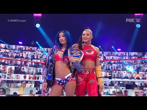 Sasha Banks & Bianca Belair vs Natalya & Bayley (Full Match - Tribute to the Troops 2021) background