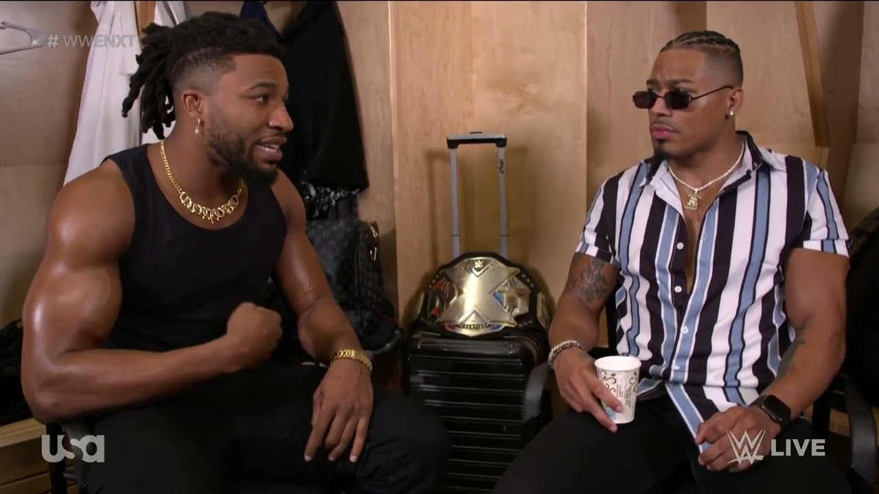 FULL SEGMENT: Carmelo Hayes & Trick Williams Explains | WWE NXT 8/1/23 background
