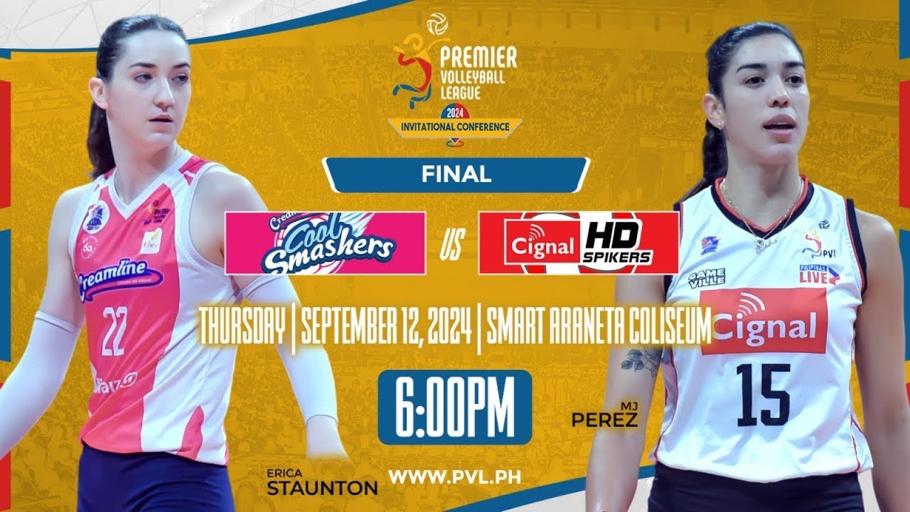 CIGNAL vs. CREAMLINE - Full Match | Final | 2024 PVL Invitational Conference background