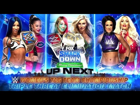 Charlotte Flair & Asuka vs Sasha Banks & Bianca Belair vs Bayley & Carmella (Full Match Part 2/2) background