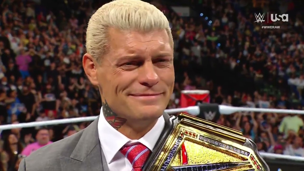 Triple H congratulates Cody Rhodes for finishing his story (2/5): Raw After Mania, Apr. 8, 2024 background