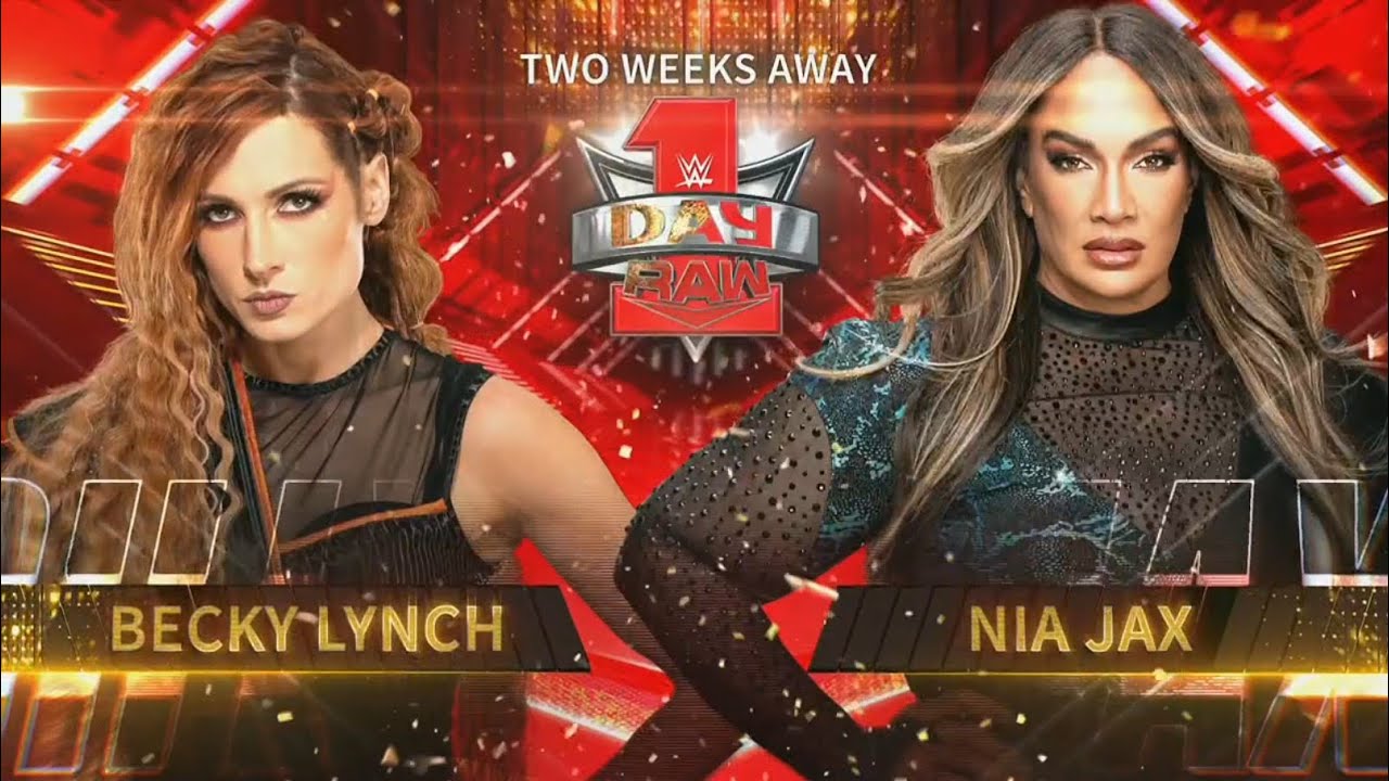 Becky Lynch vs Nia Jax (1/2) | WWE RAW 01/01/24 background