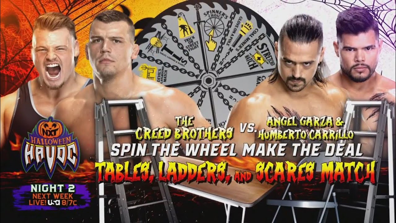 FULL MATCH: Tables, Ladders and Scares Match (2/2) | WWE NXT 10/31/23 background