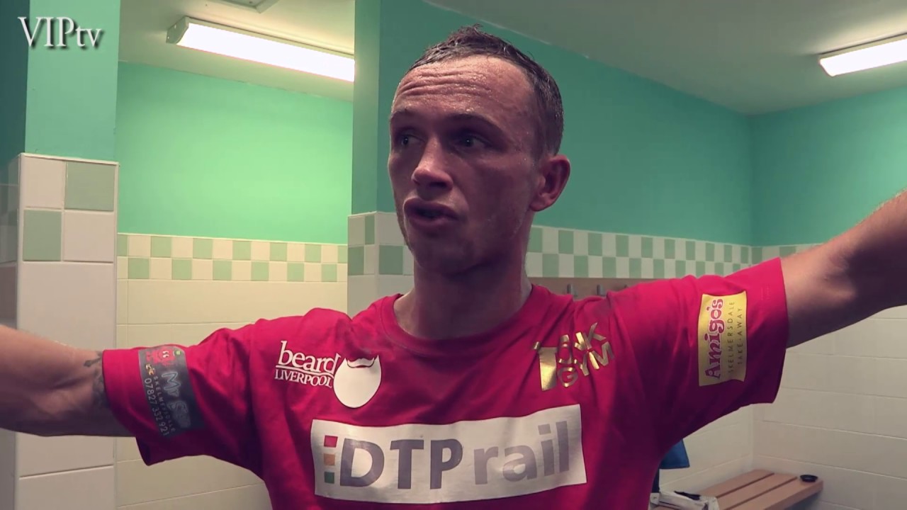 Steve Brogan post fight interview from Leigh 3rd Dec 2016 background