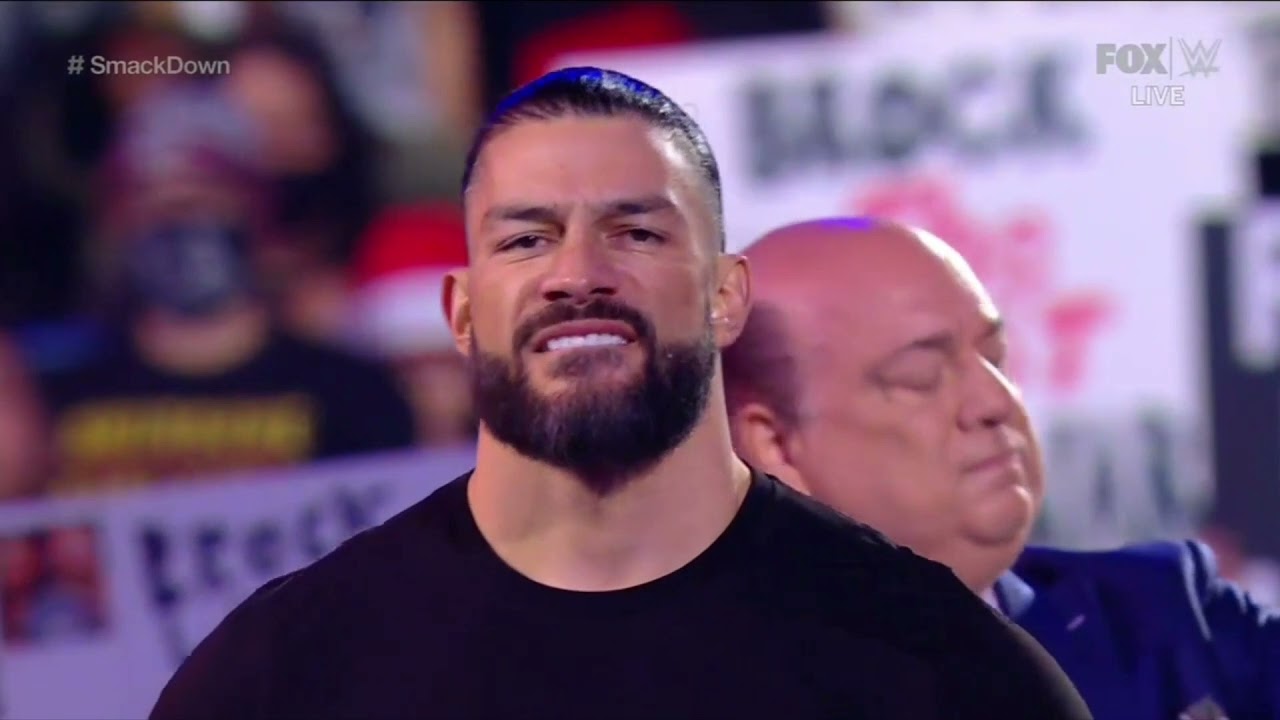 WWE SMACKDOWN BROCK LESNAR DESTROY ROMAN REIGNS 12/17/21 background