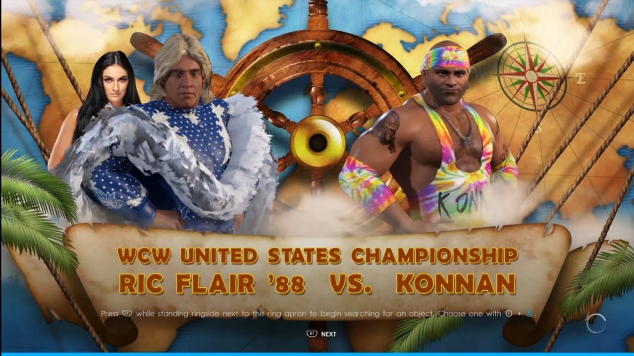 Ric Flair vs Konnan. WCW Bash At The Beach 96. WWE 2K22