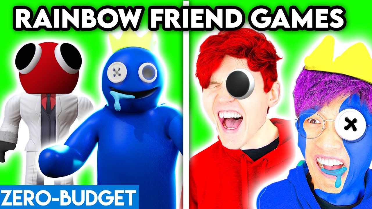 VIDEO GAMES AND CARTOONS WITH ZERO BUDGET?! (MINECRAFT, RAINBOW FRIENDS, SPONGEBOB, & MORE!)
