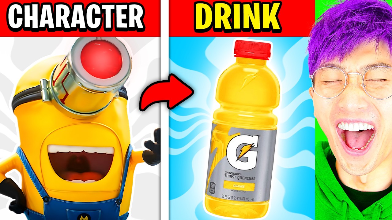 DESPICABLE ME 4 CHARACTERS FAVORITE DRINKS + FOODS!? (LANKYBOX REACTION!)