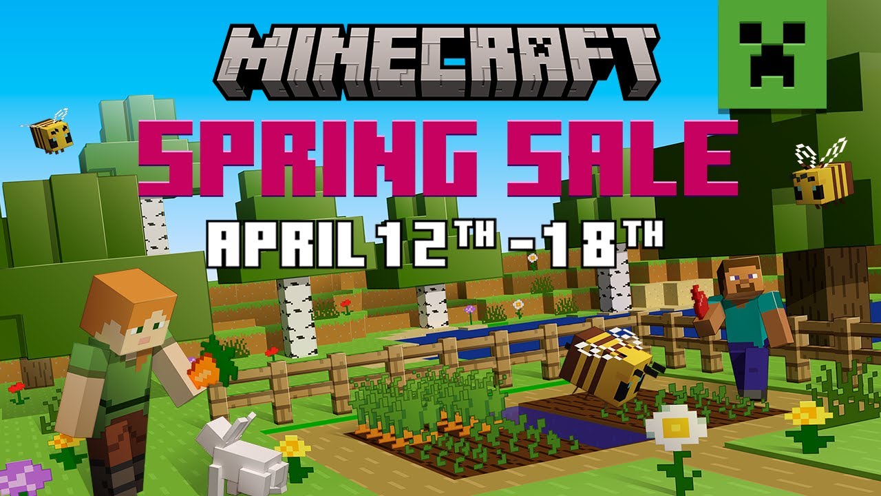 Minecraft Marketplace Spring Sale 2022 background