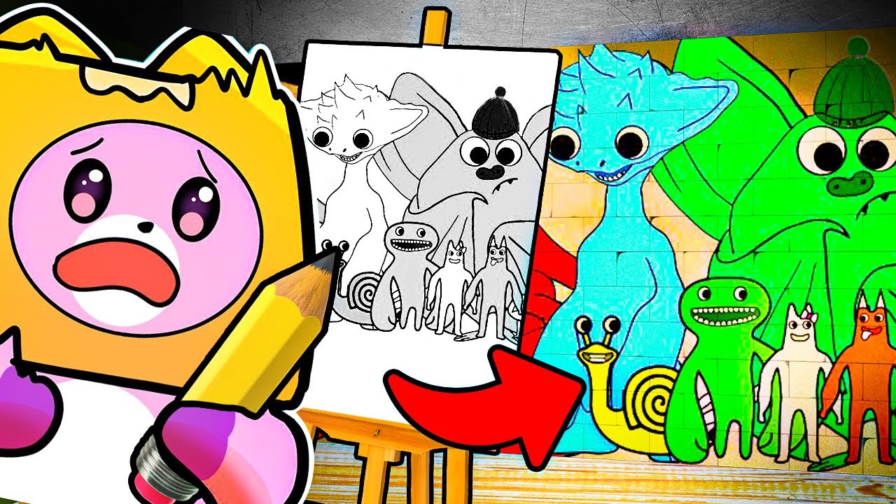 DRAWING ALL GARTEN OF BANBAN JUMPSCARES In ROBLOX DOODLE TRANSFORM?! (EXTREME ROBLOX DRAW CHALLENGE) background