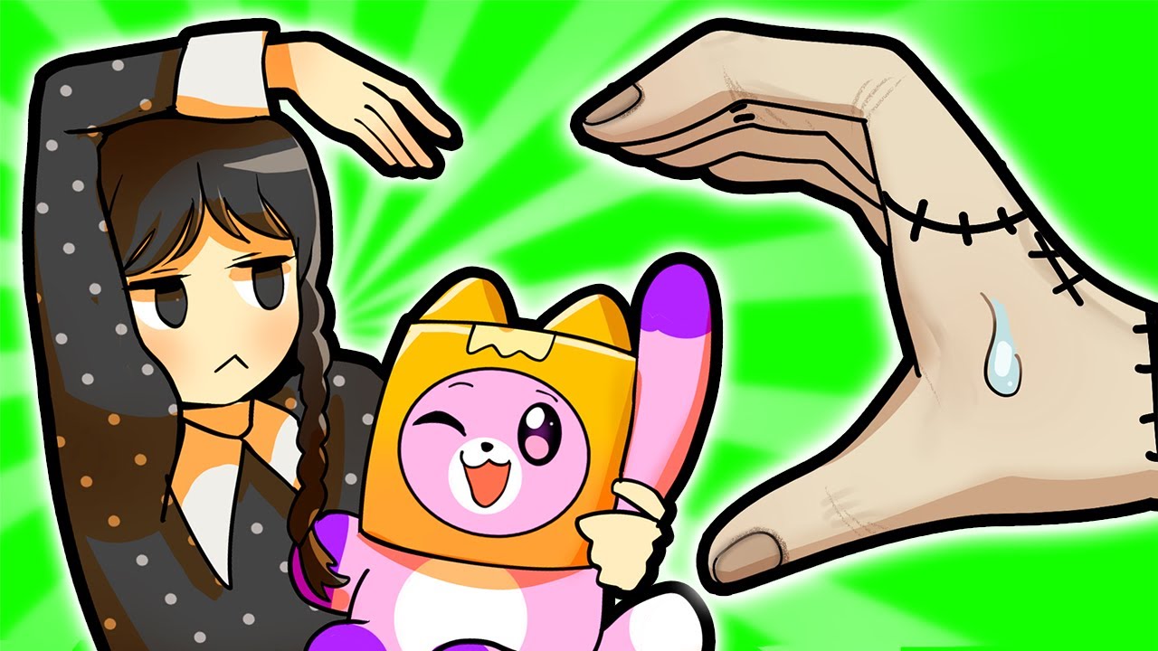 WEDNESDAY FINGER HEART CHALLENGE! (LANKYBOX ANIMATION AND MORE!) background