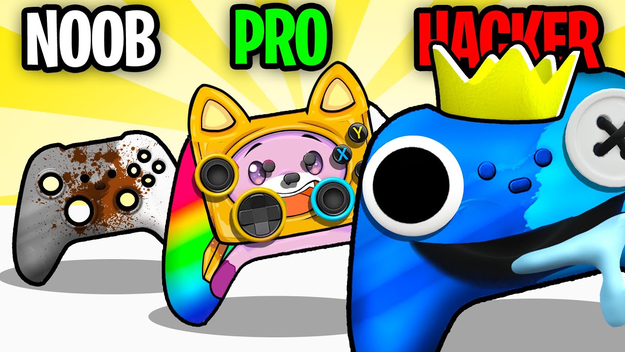 Foxy Goes NOOB vs PRO vs HACKER In These CRAZY GAMES! (LINE UP, DIY JOYSTICK, & MORE!) background