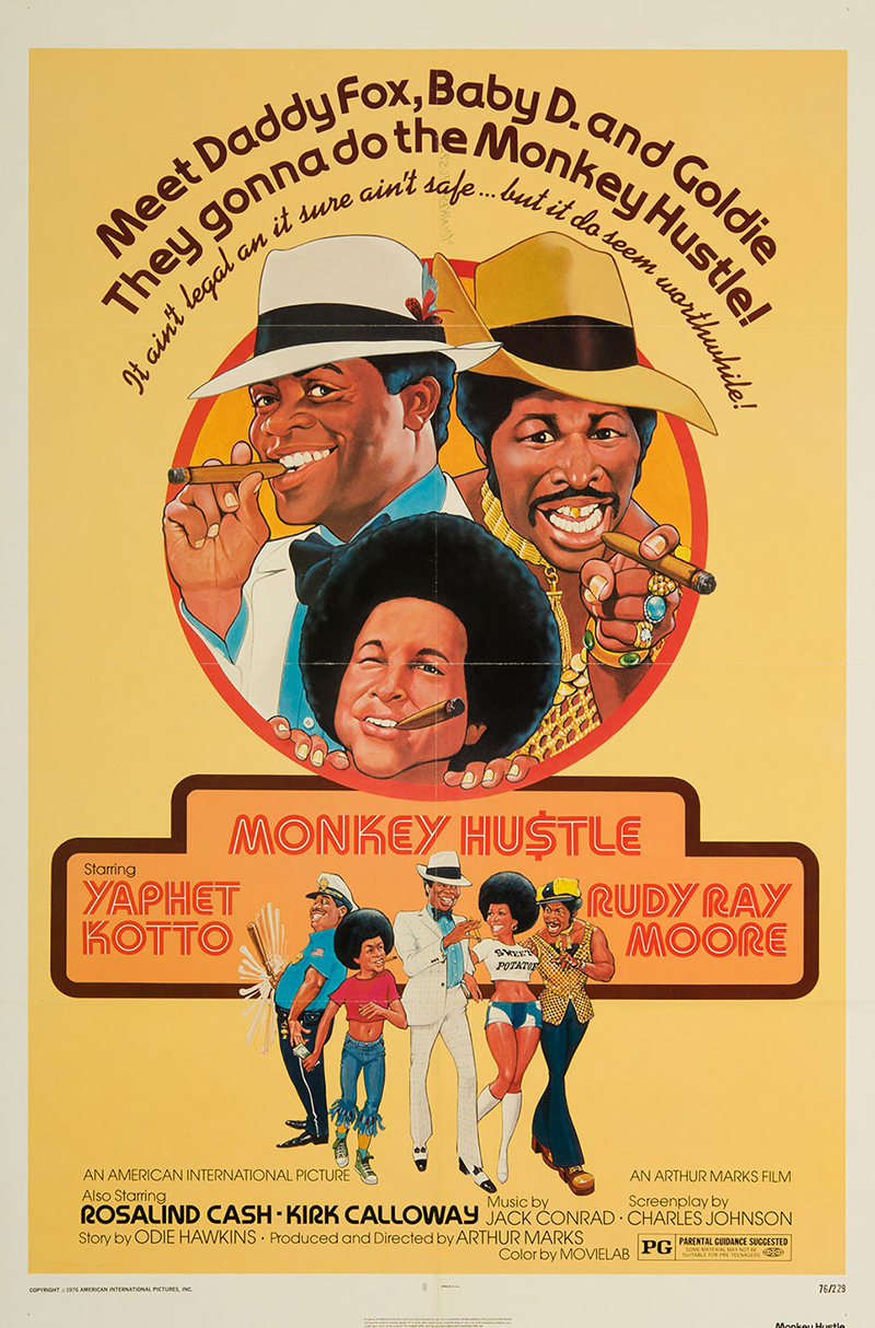 The Monkey Hu$tle poster - similar to Grease