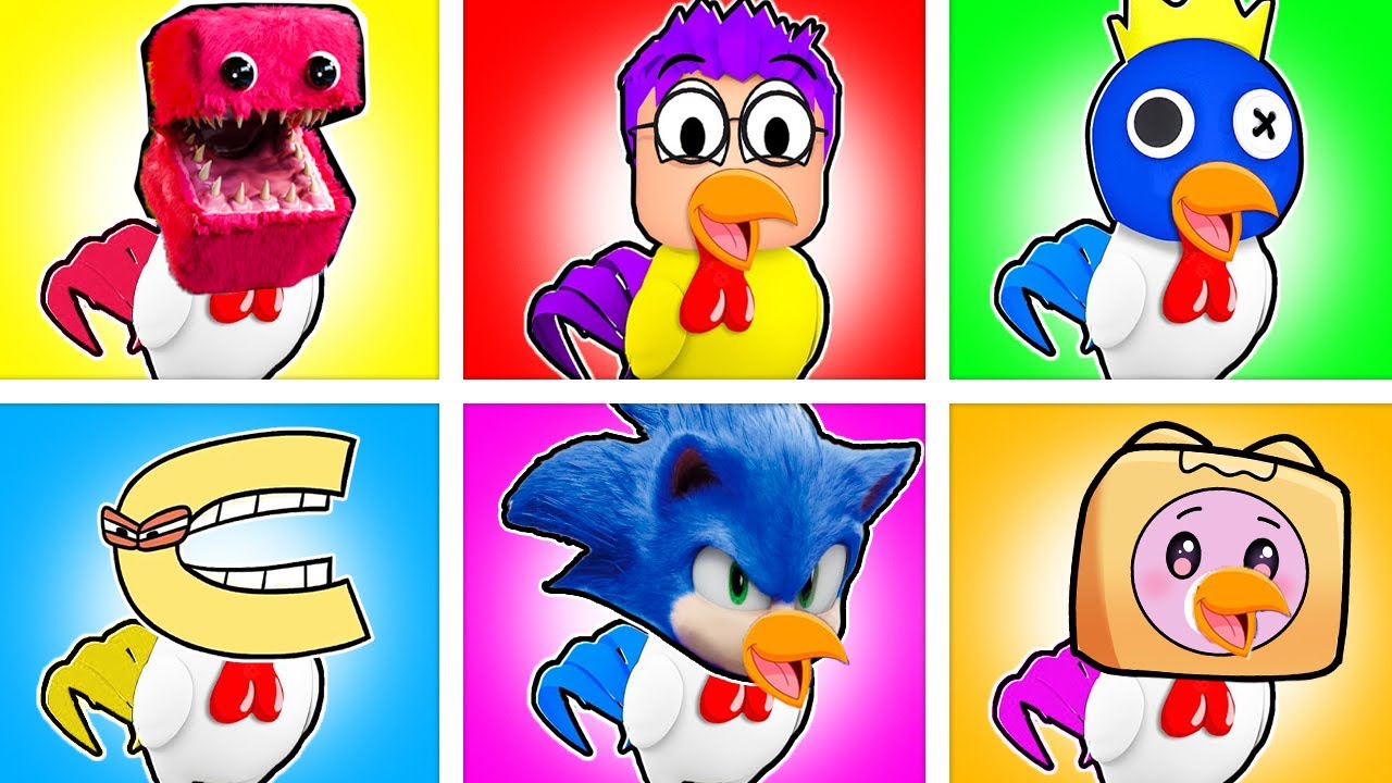 LANKYBOX'S TOP 5 CHICKEN VIDEOS ON YOUTUBE!!! (ESCAPE KFC OBBY, MAGIC CHICKEN IN MINECRAFT, & MORE!) background
