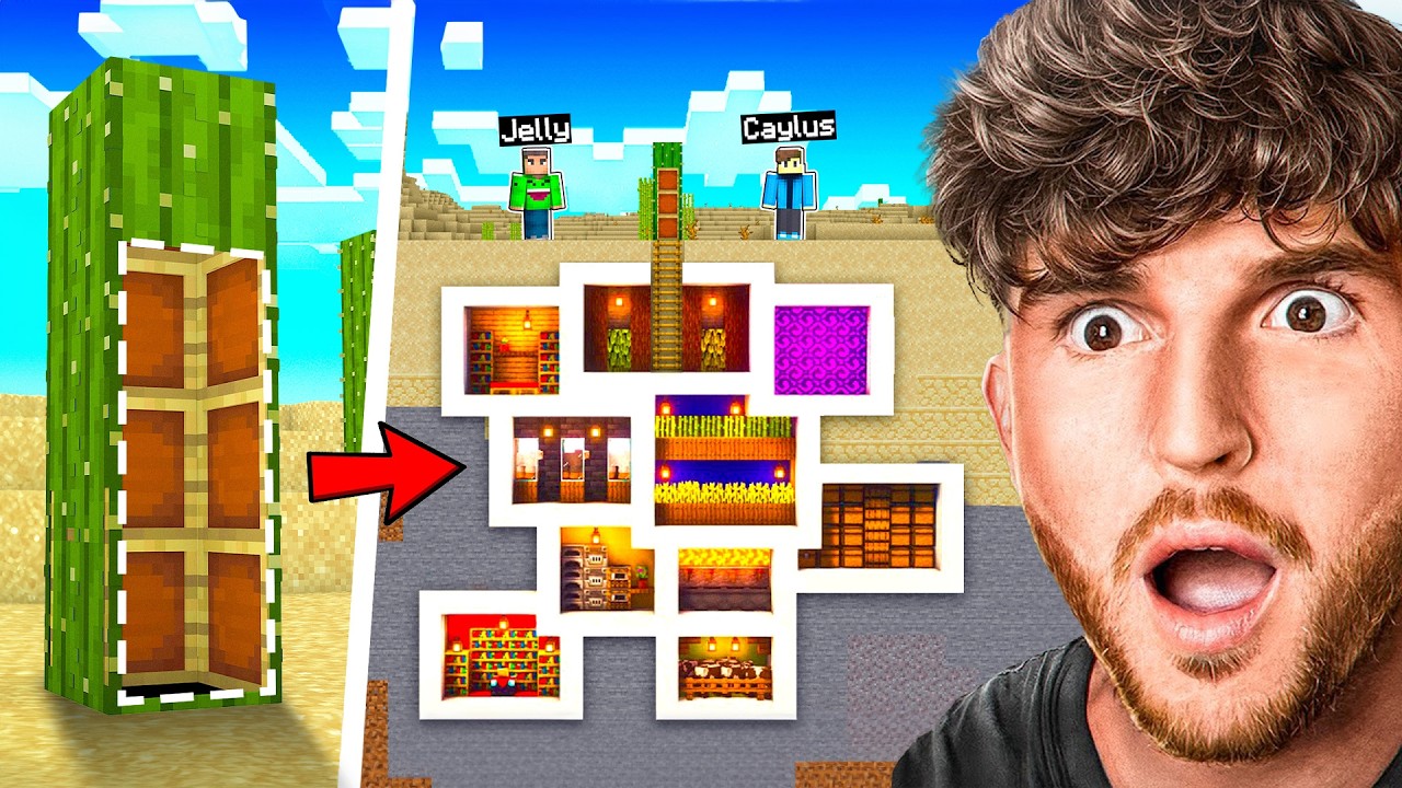 Secret Underground Base BUILD BATTLE in Minecraft! (Ft. Jelly) background