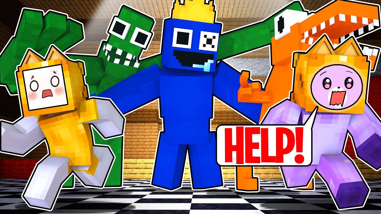 DO NOT PLAY MINECRAFT WITH RAINBOW FRIENDS! (THEY HACKED MINECRAFT?!) background