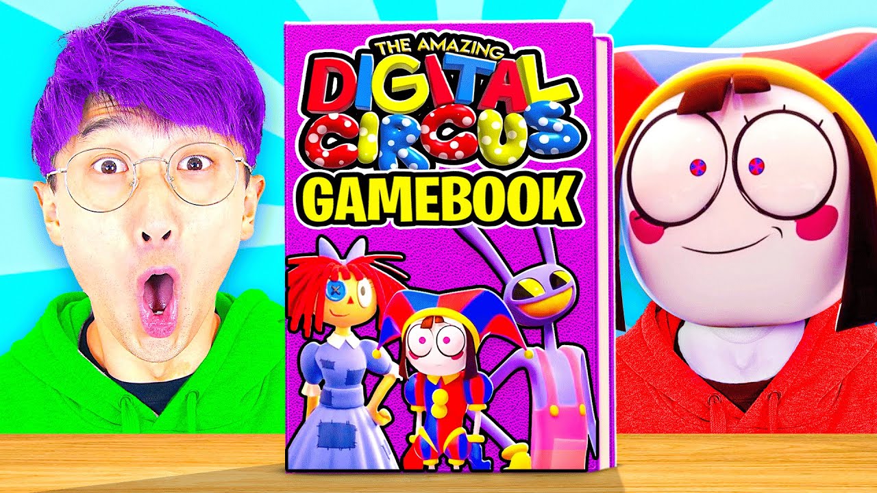 DIY AMAZING DIGITAL CIRCUS GAME BOOK!? (LANKYBOX REACTION!) background