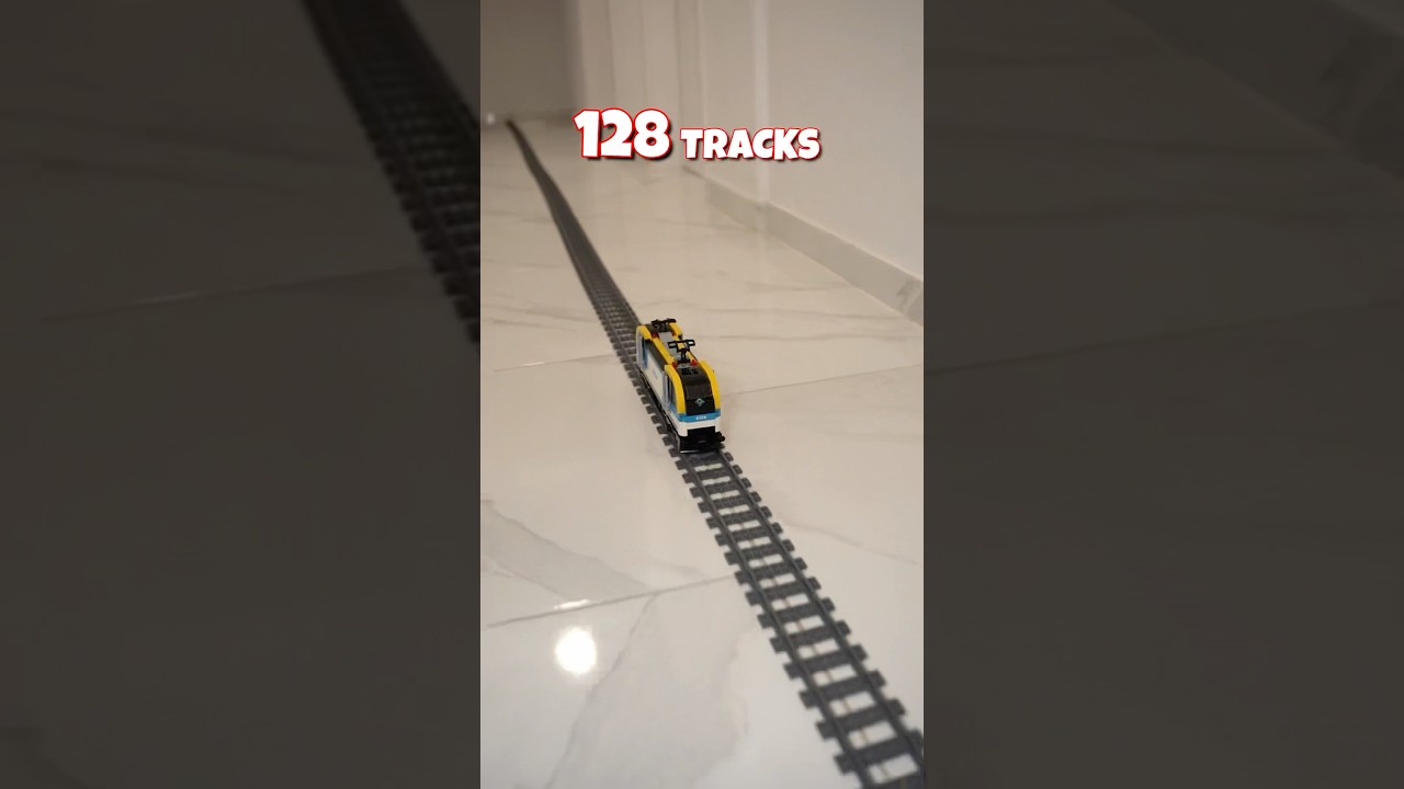 Lego Train Tracks But They Double Each Time #lego #train #satisfying background