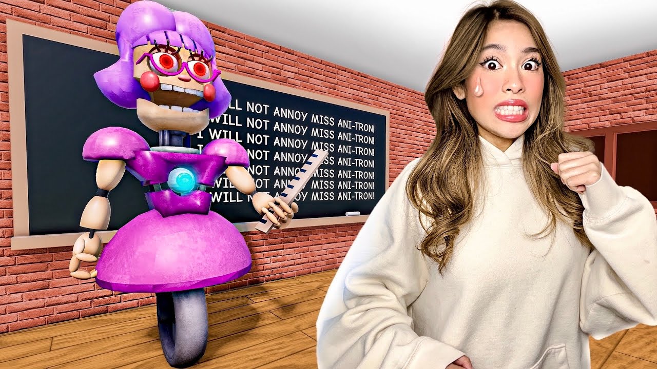 KAT ESCAPES MISS ANI-TRON'S DETENTION IN ROBLOX (OBBY) background