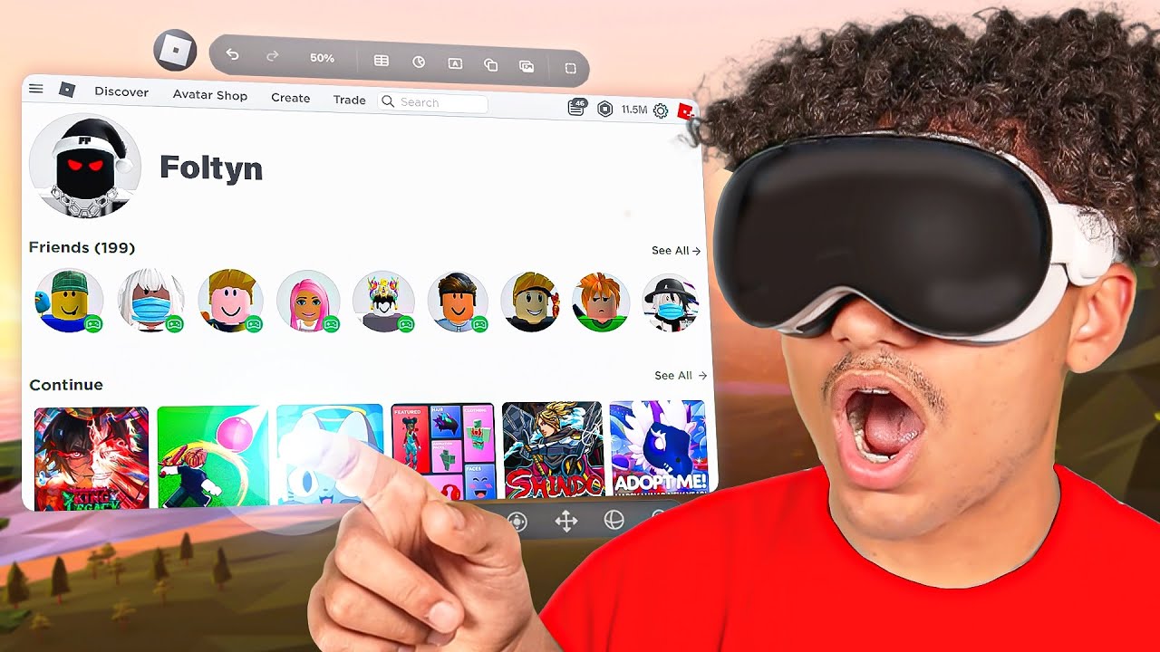I Played ROBLOX On The NEW Apple Vision Pro!! background