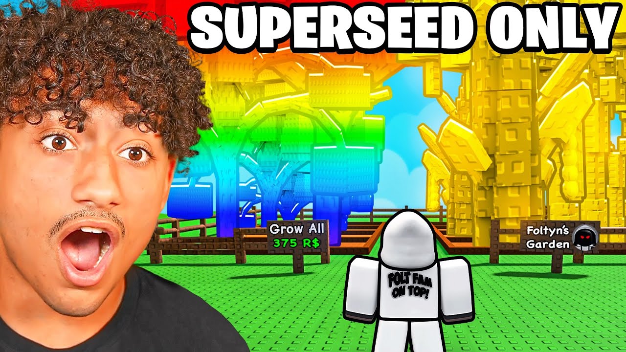Starting Over Using ONLY SUPER SEEDS In Grow A Garden.. background