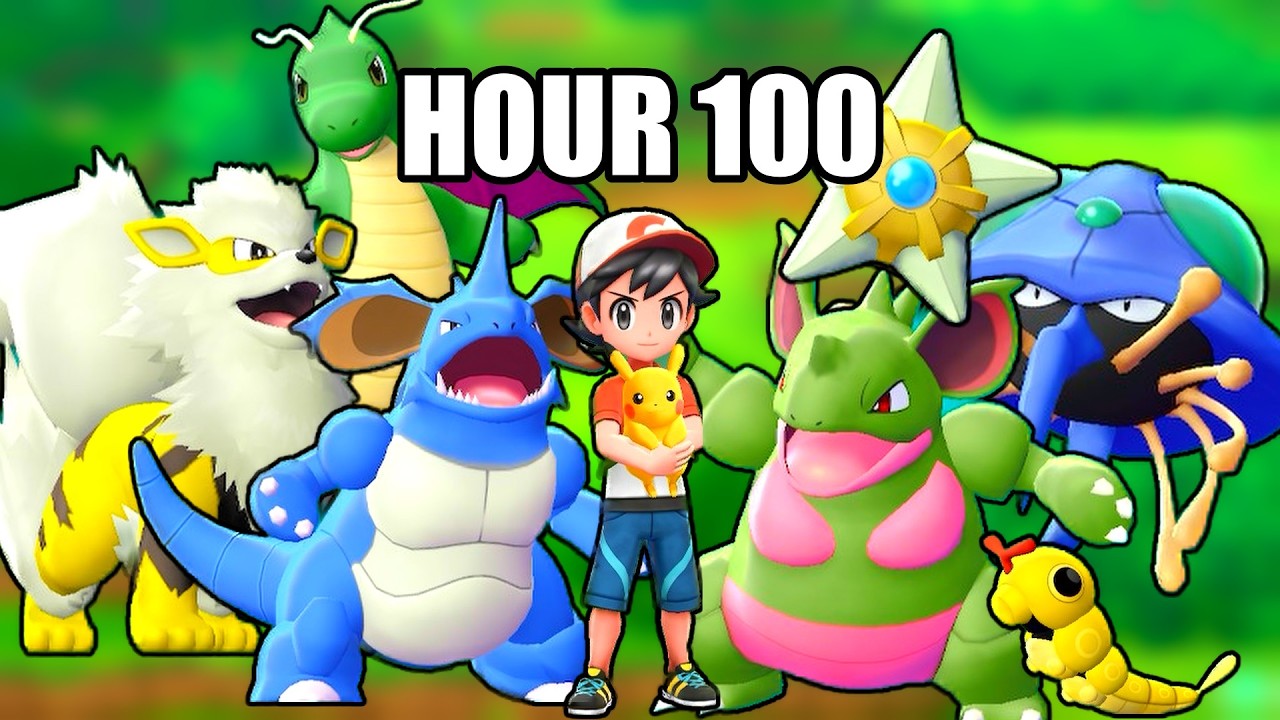 I Spent 100 HOURS SHINY HUNTING in Let's Go Pikachu background
