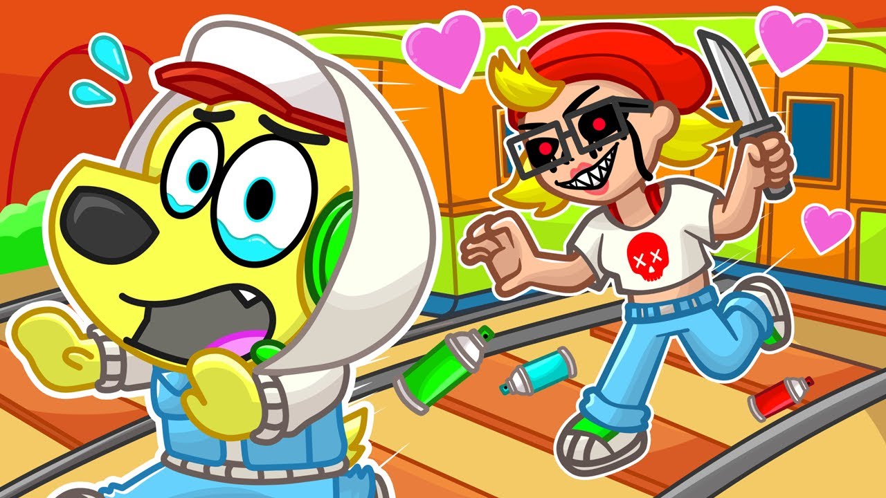 SCARY SUBWAY SURFERS CHAPTER 2! CRAZY GF, Skibidi ENDING & More! background