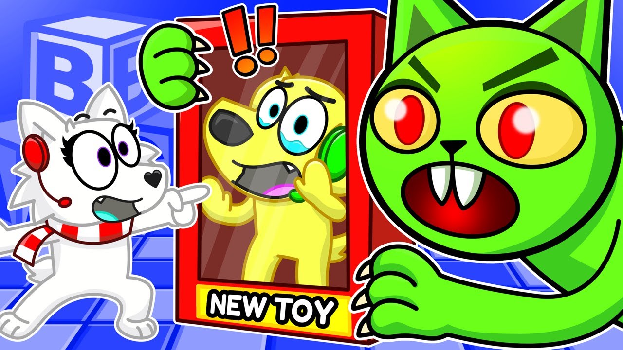We're TRAPPED as TOYS in Roblox! background
