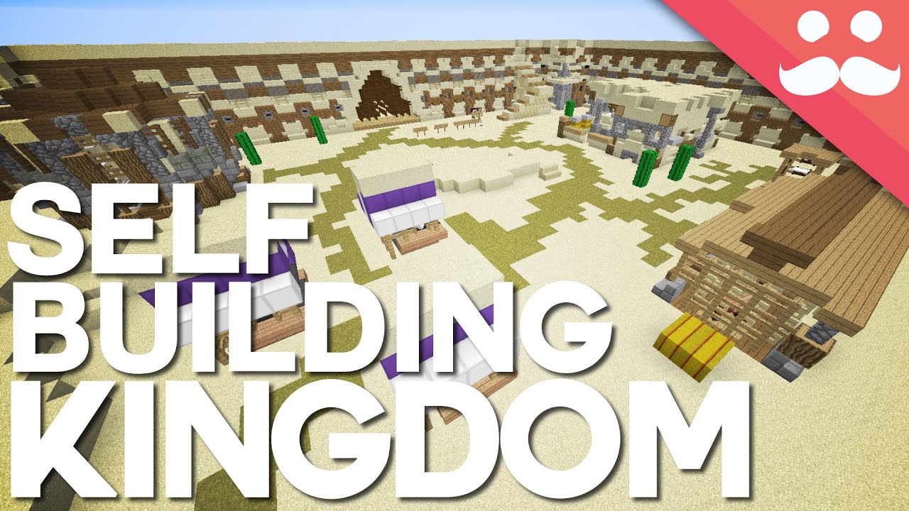 The Self Building Kingdom in Minecraft! background