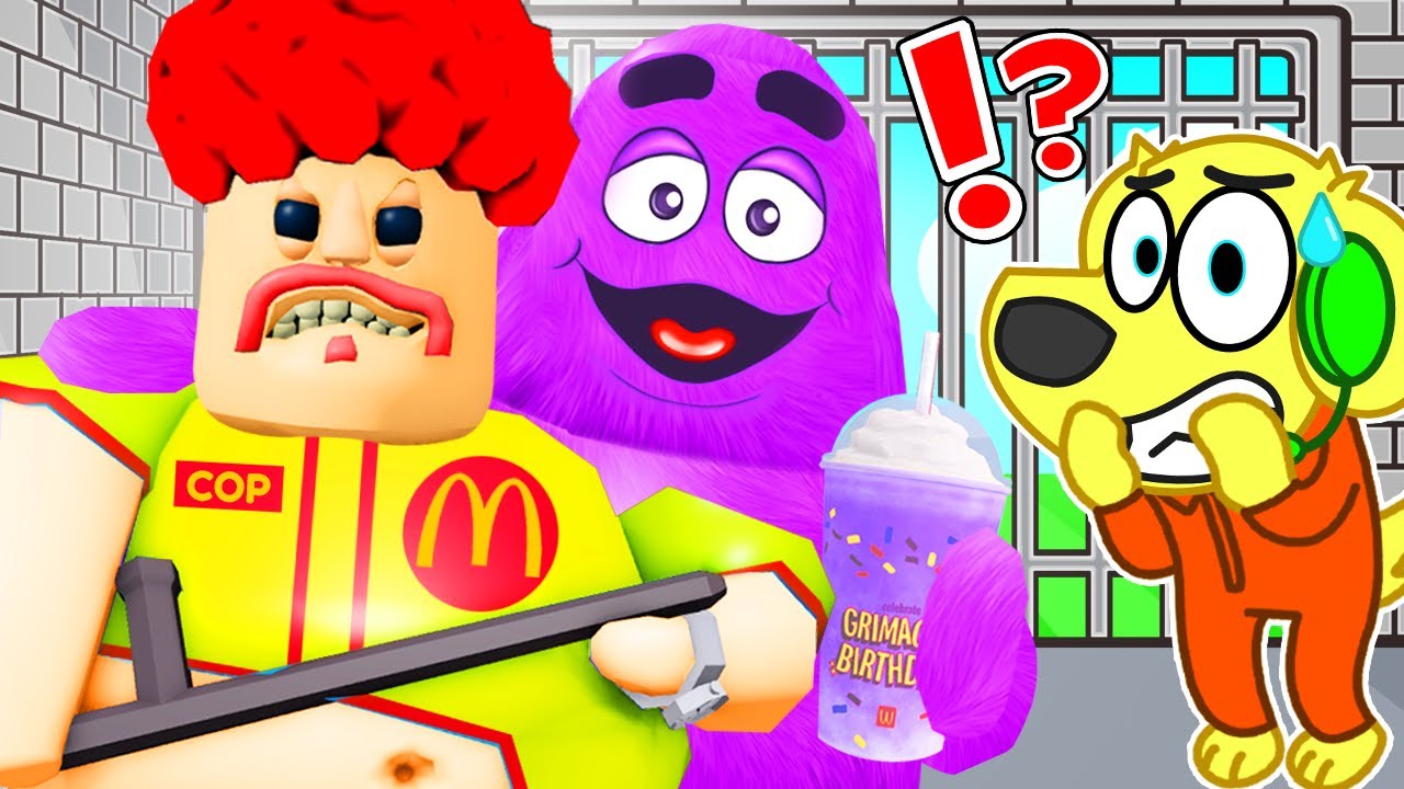 Escape BARRY'S PRISON RUN MCDONALDS SECRET in Roblox background