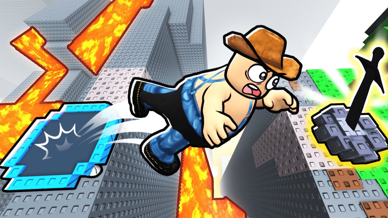ROBLOX STEEP STEPS but TRAMPOLINES background