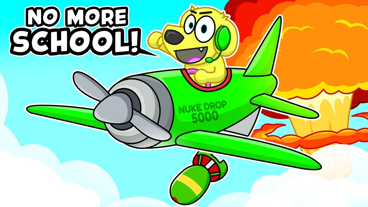 Using a NUKE to SKIP SCHOOL in Roblox! background