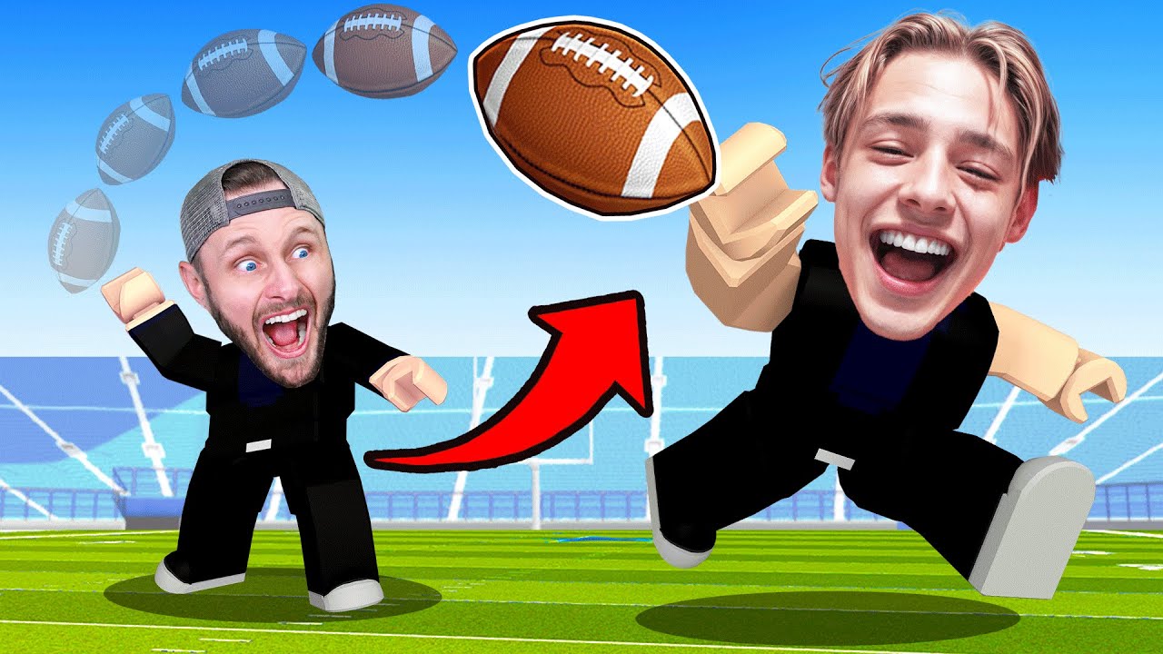 Playing Football with my SON in Roblox background