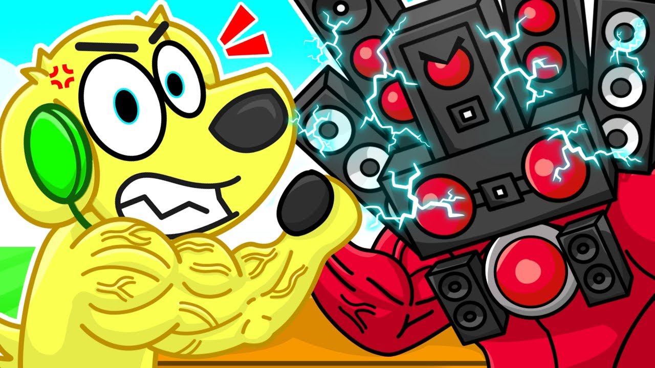 HE'S STRONGER THAN TITAN SPEAKERMAN! backdrop