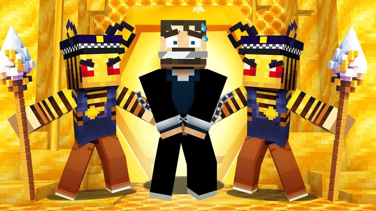 Evil Bees in Minecraft background