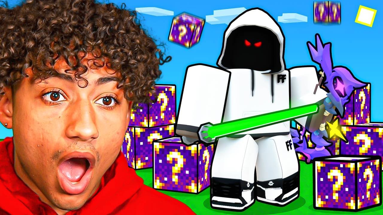 The NEW COSMIC LUCKY BLOCKS Are OP.. (Roblox Bedwars) background