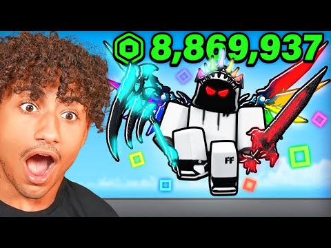 Spending $8,869,937 On The NEW DUAL CHROMA SET In Blade Ball background